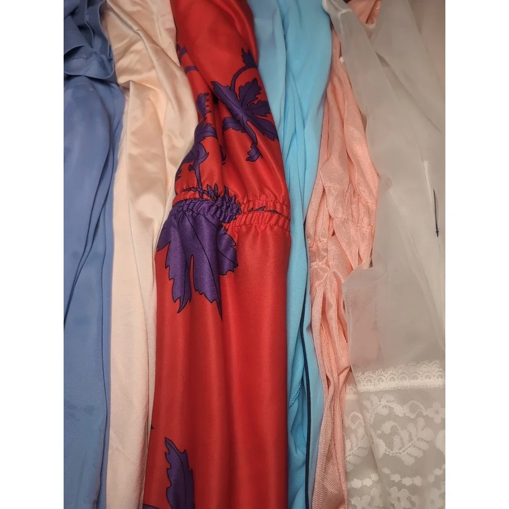 12 Vintage Women's Clothing Lot 1960's-1980's Intimates Nightgowns, Housecoats